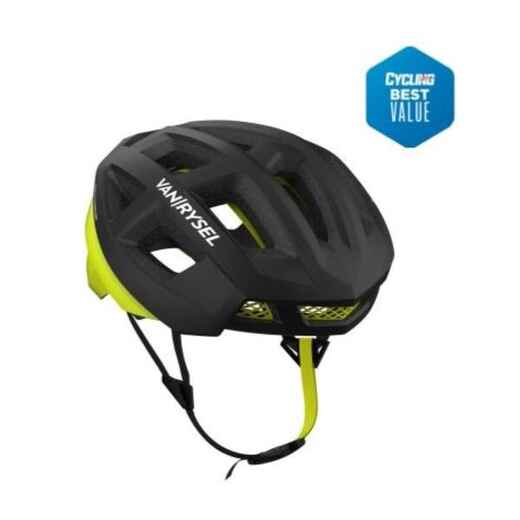 
      Cyklistická helma na cestnú cyklistiku Aerofit 900- Black/Yellow
  