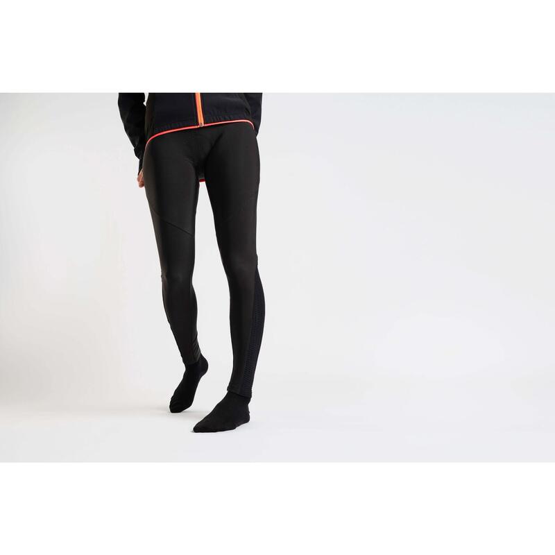 Culotte ciclismo largo sin tirantes mujer Endurance negro