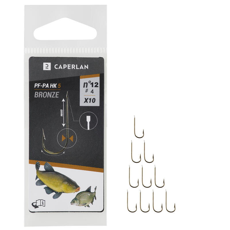 Anzuelo Pesca Al Coup PA HK 5 X10 Bronce Simple No Montado