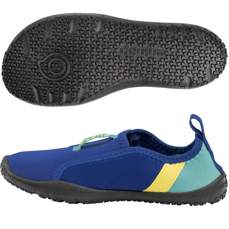 Chaussures aquatiques élastiques Enfant - Aquashoes 120 Bleu