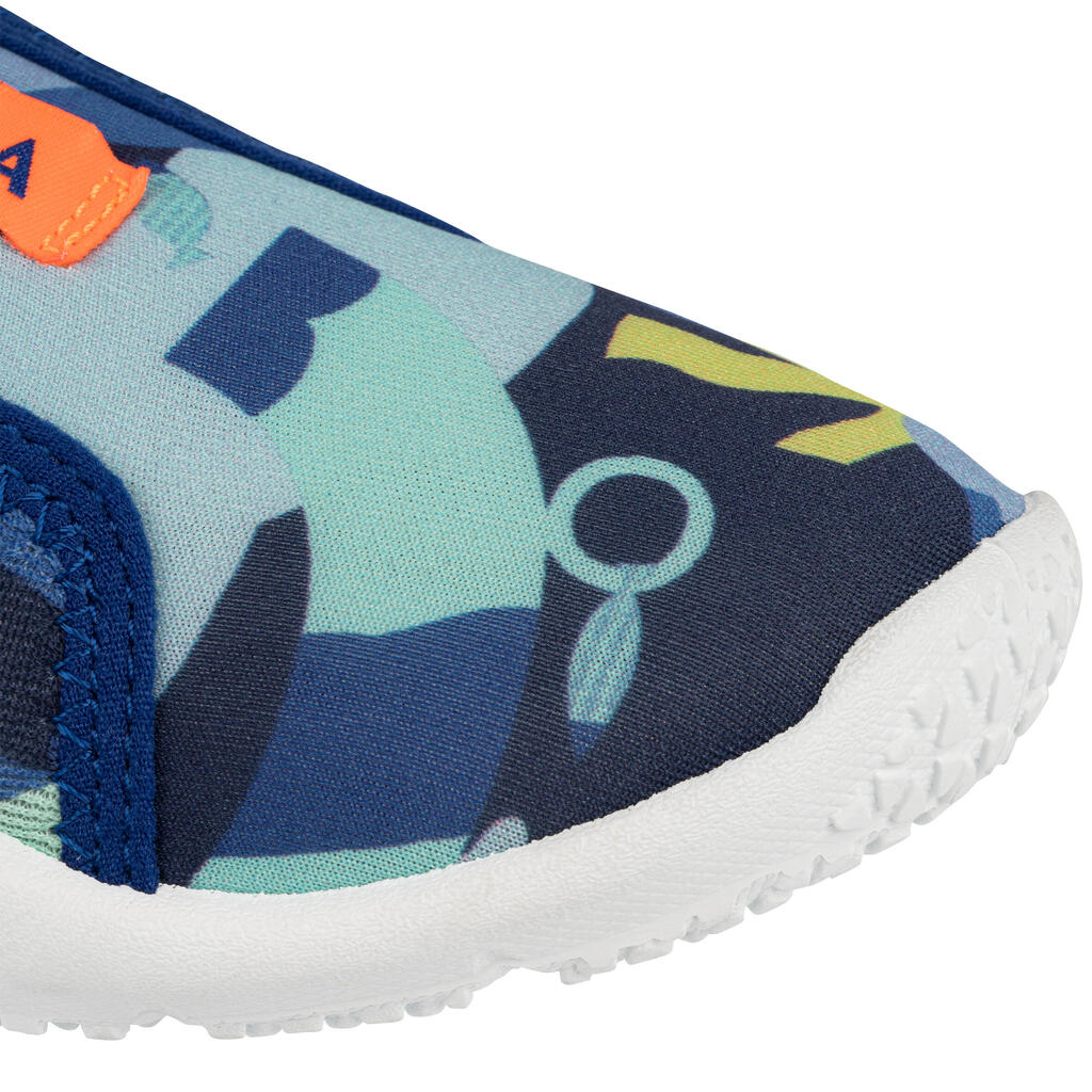 Chaussures aquatiques élastiques Enfant - Aquashoes 120 Lagune