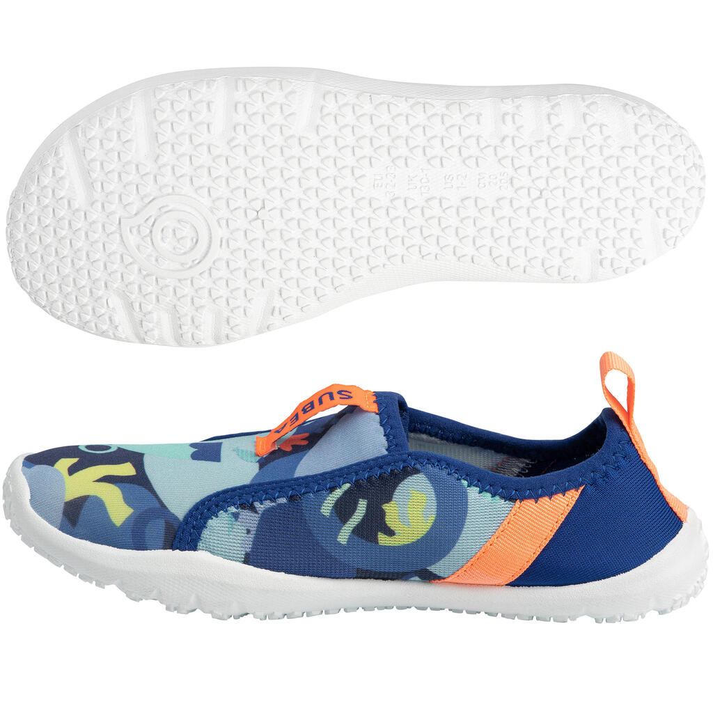 Chaussures aquatiques élastiques Enfant - Aquashoes 120 Lagune