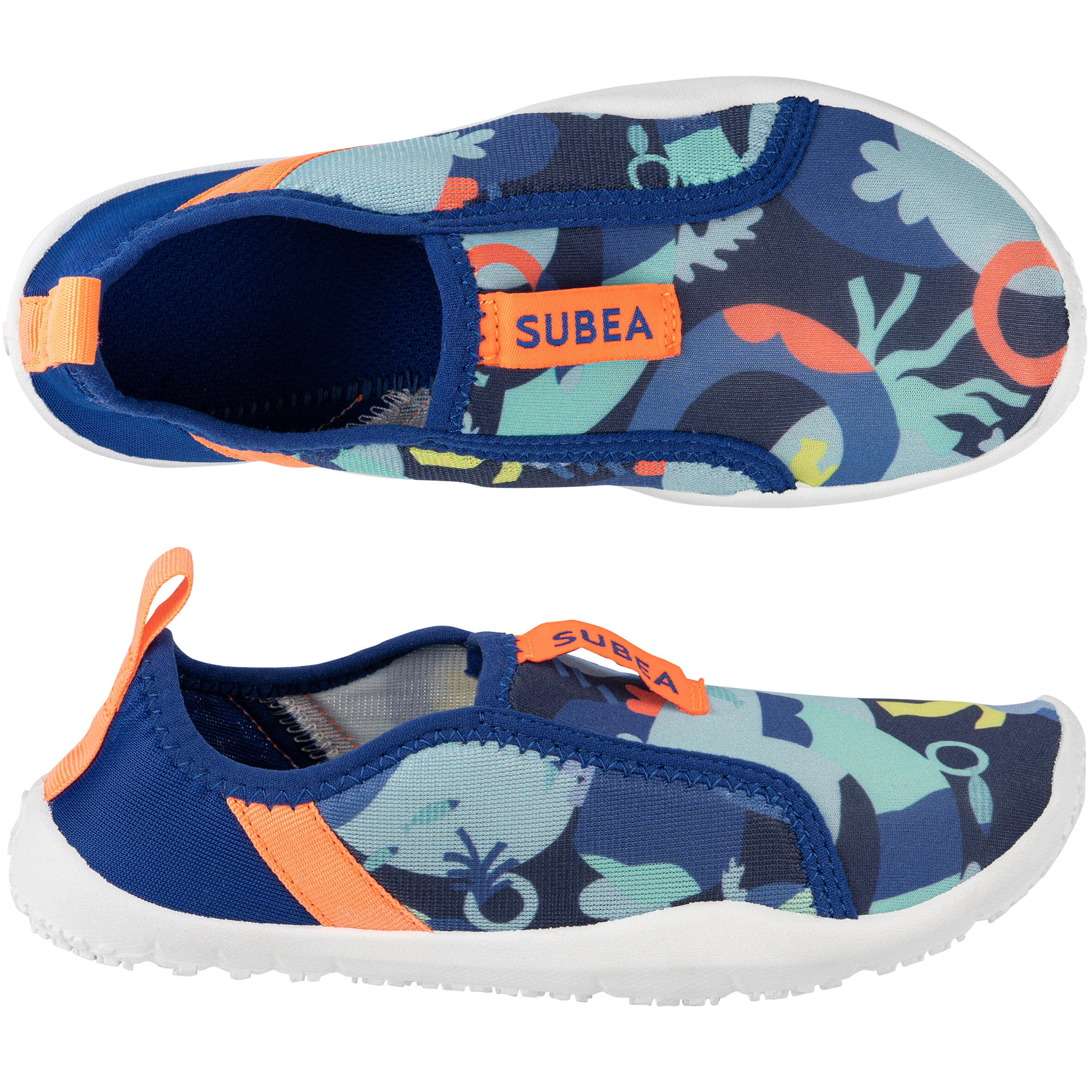 scarpe da scoglio elastiche per bambini - Aquashoes 120 Beach Party