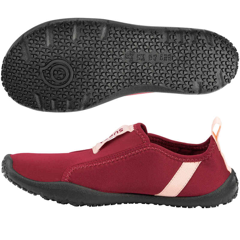 Adult Elasticated Water Shoes Aquashoes 120 - Red - Decathlon