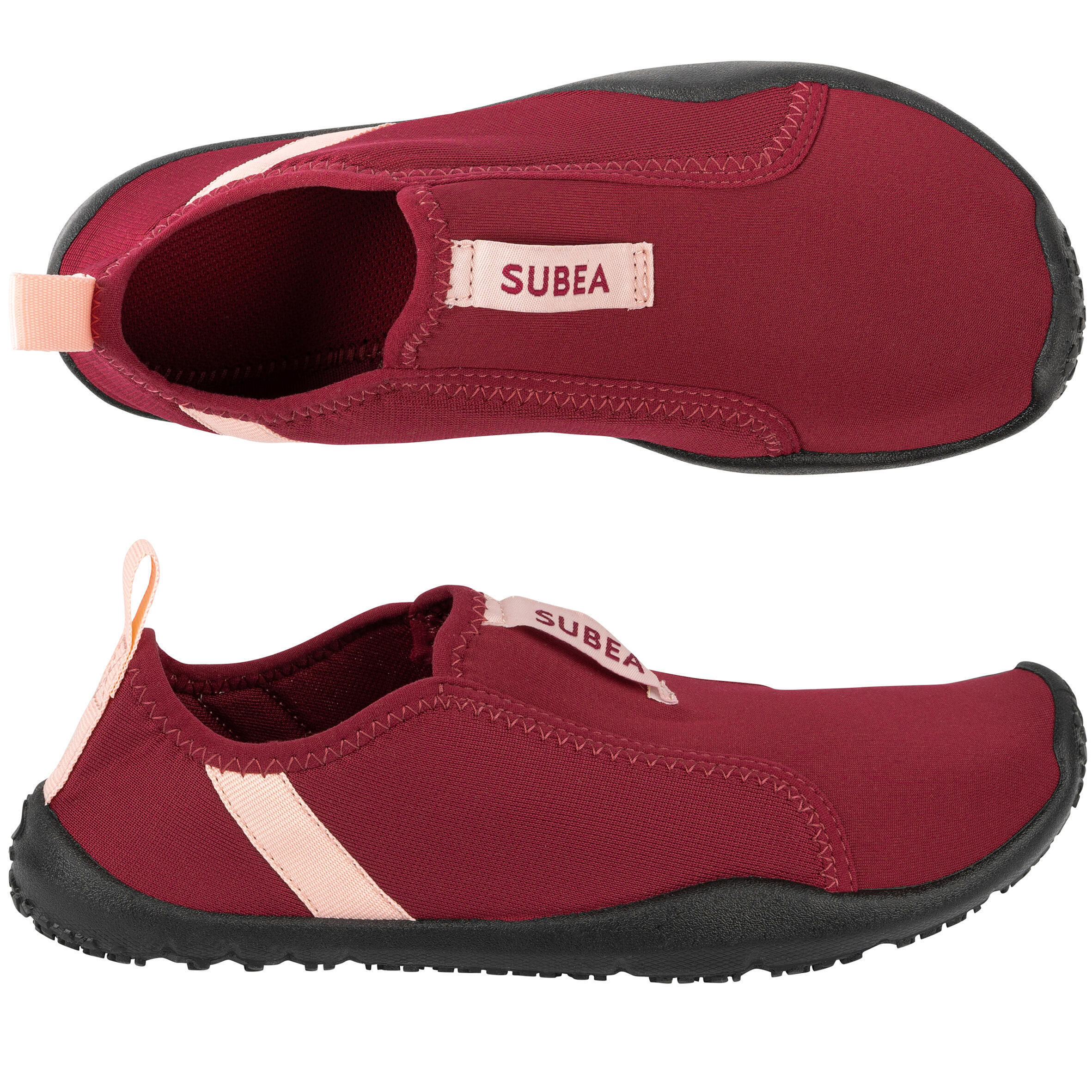 Adult Elasticated Water Shoes Aquashoes 120 - Red 2/14