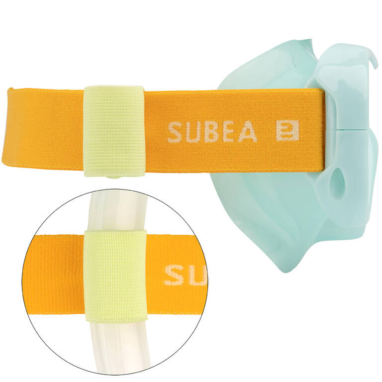 Masker Kacamata Snorkeling Diving Anak SUBEA Comfort 100 - Mint Pastel