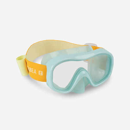 Kids diving mask 100 comfort pastel mint