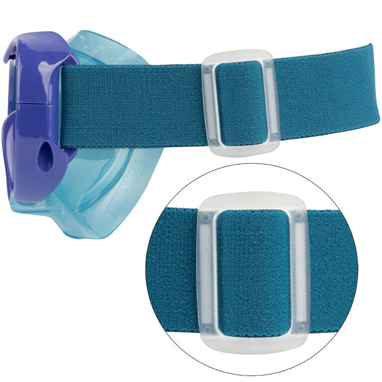 Kids diving mask - 100 comfort blue