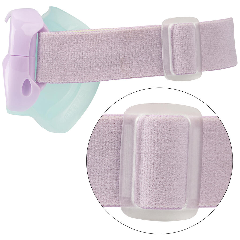 Kids diving mask - 100 comfort mauve