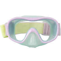 Kids diving mask - 100 comfort mauve