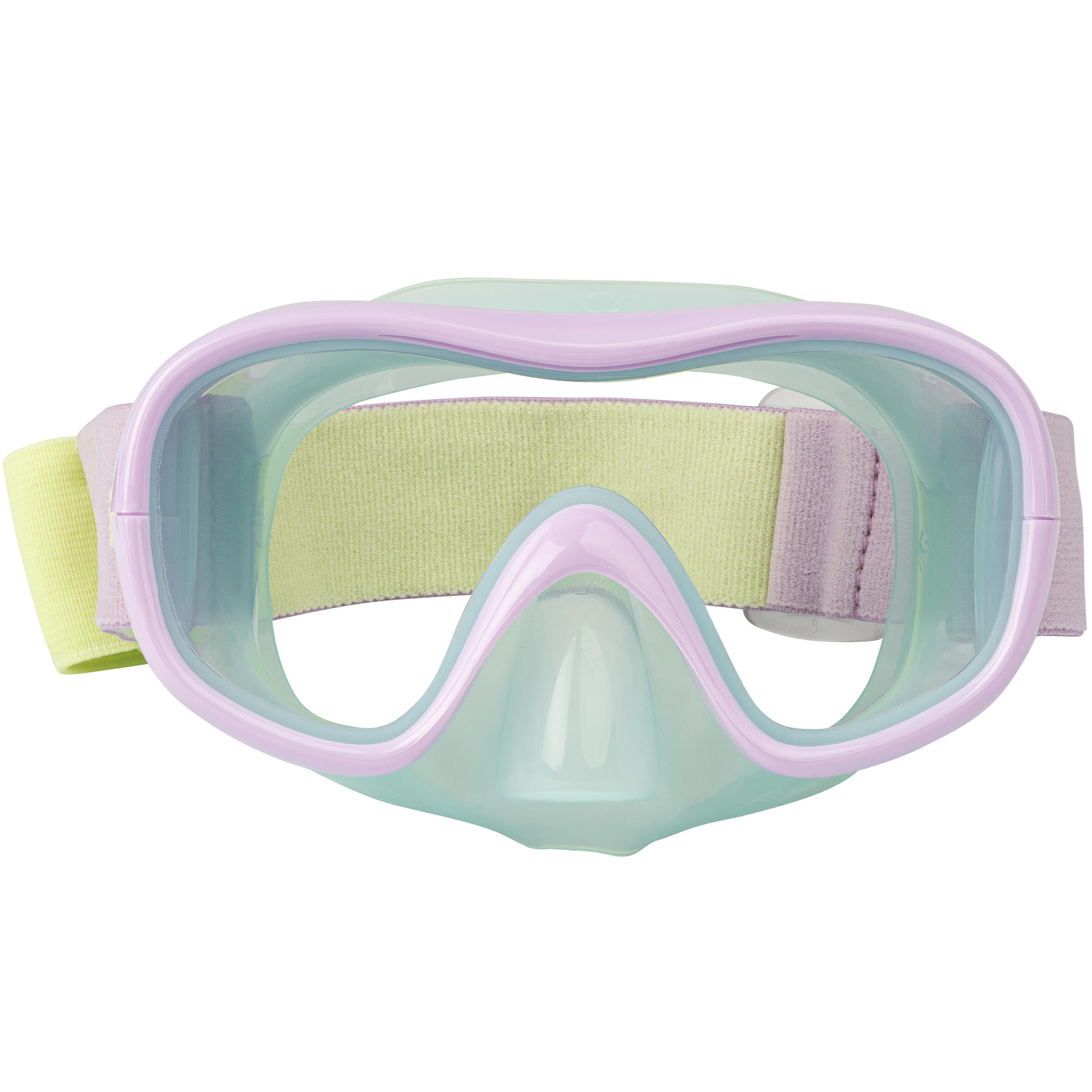 Kids diving mask - 100 comfort mauve 3/6