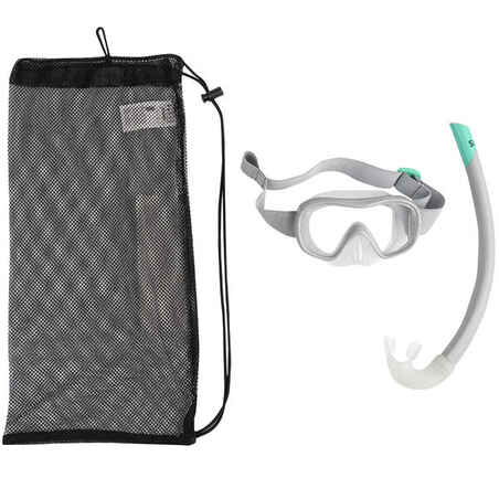 Kit de Snorkel Máscara y Tubo Subea SNK 500 Niños Gris