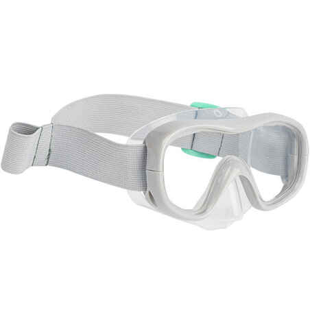 Παιδικό σετ snorkelling με μάσκα SUBEA 100 JR - Γκρι