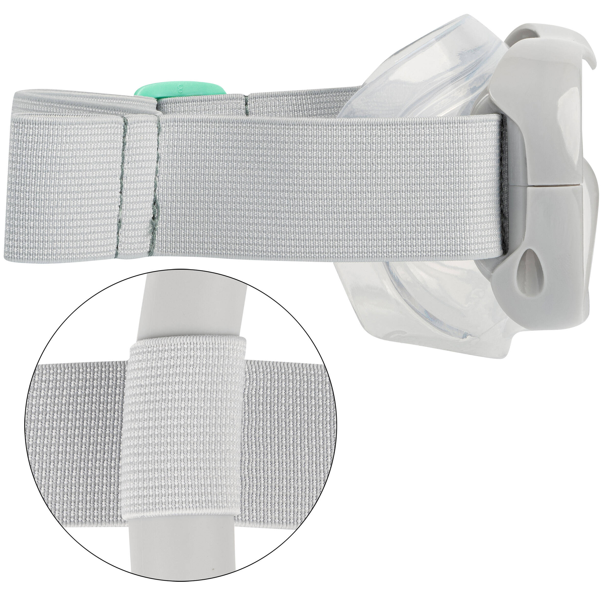 Kids' Snorkelling Fins Mask Snorkel Set SNK 500 -Blue Grey Pastel Mint -  4