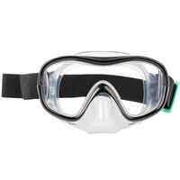 Adult Snorkelling Mask Snorkel Diving Set SUBEA 100 - Black