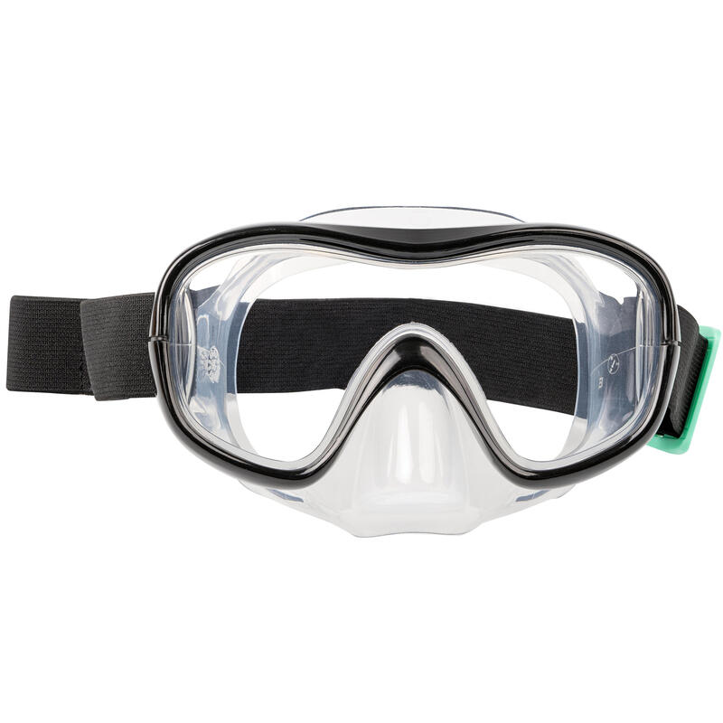 Kit snorkeling adulto 100 maschera boccaglio nero 