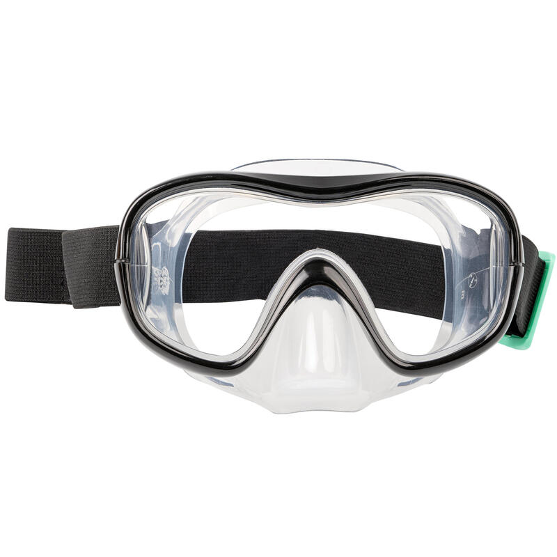 Set snorkeling scufundări SUBEA mască + tub 100 Negru Adulți