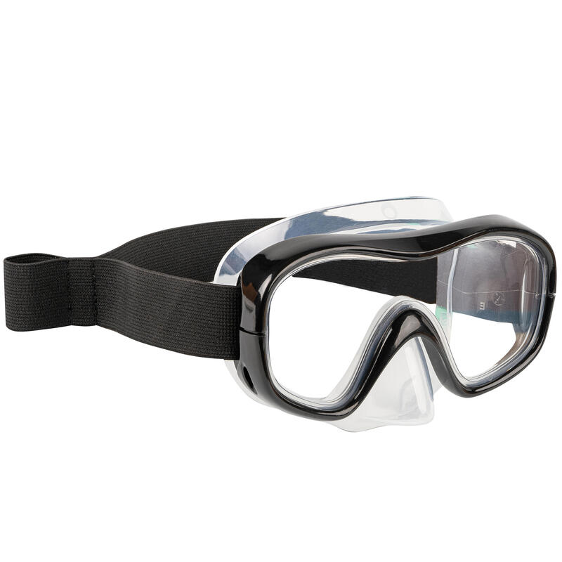 KIT de snorkeling adulte palmes masque tuba 100 Gris - Kit PMT 100 AD Noir
