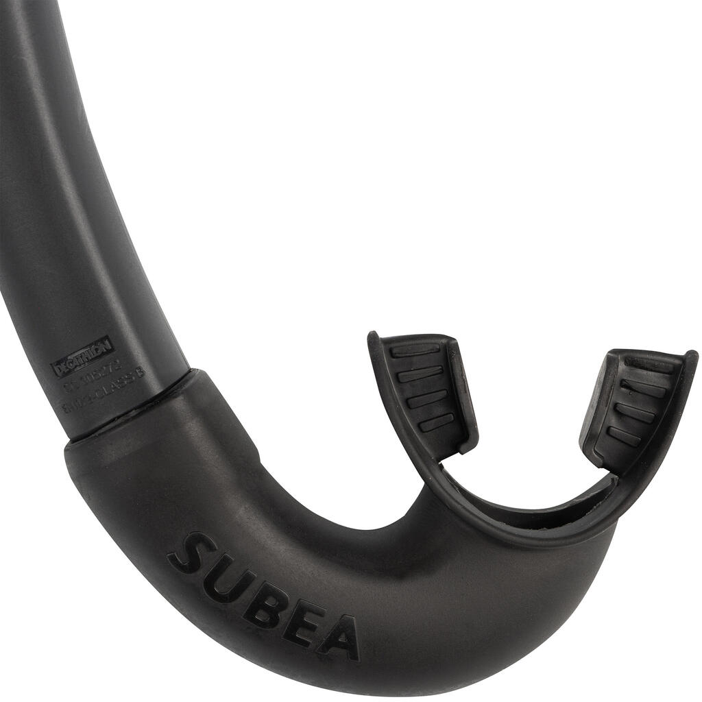 Careta y tubo de snorkel para adultos Subea SNK 500 negro