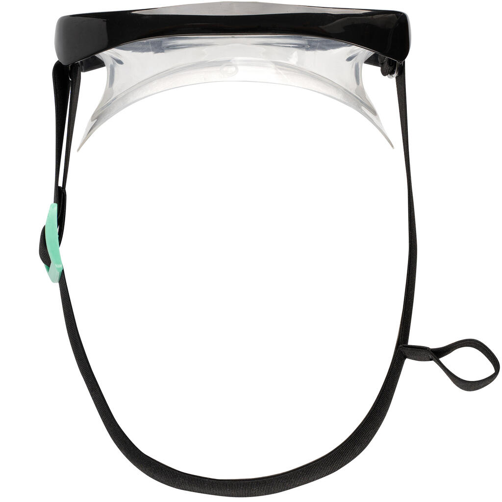 KIT de snorkeling adulte palmes masque tuba 100 Gris - Kit PMT 100 AD Noir