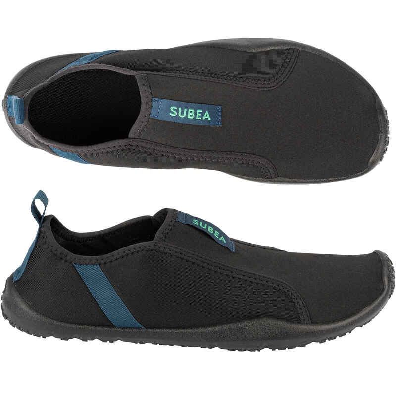 Adult Elasticated Water Shoes Aquashoes 120 - Black - Decathlon