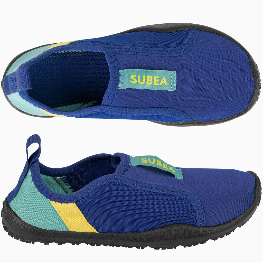 Elasticated Aquashoes for Kids - Aquashoes 120 - Lagoon blue