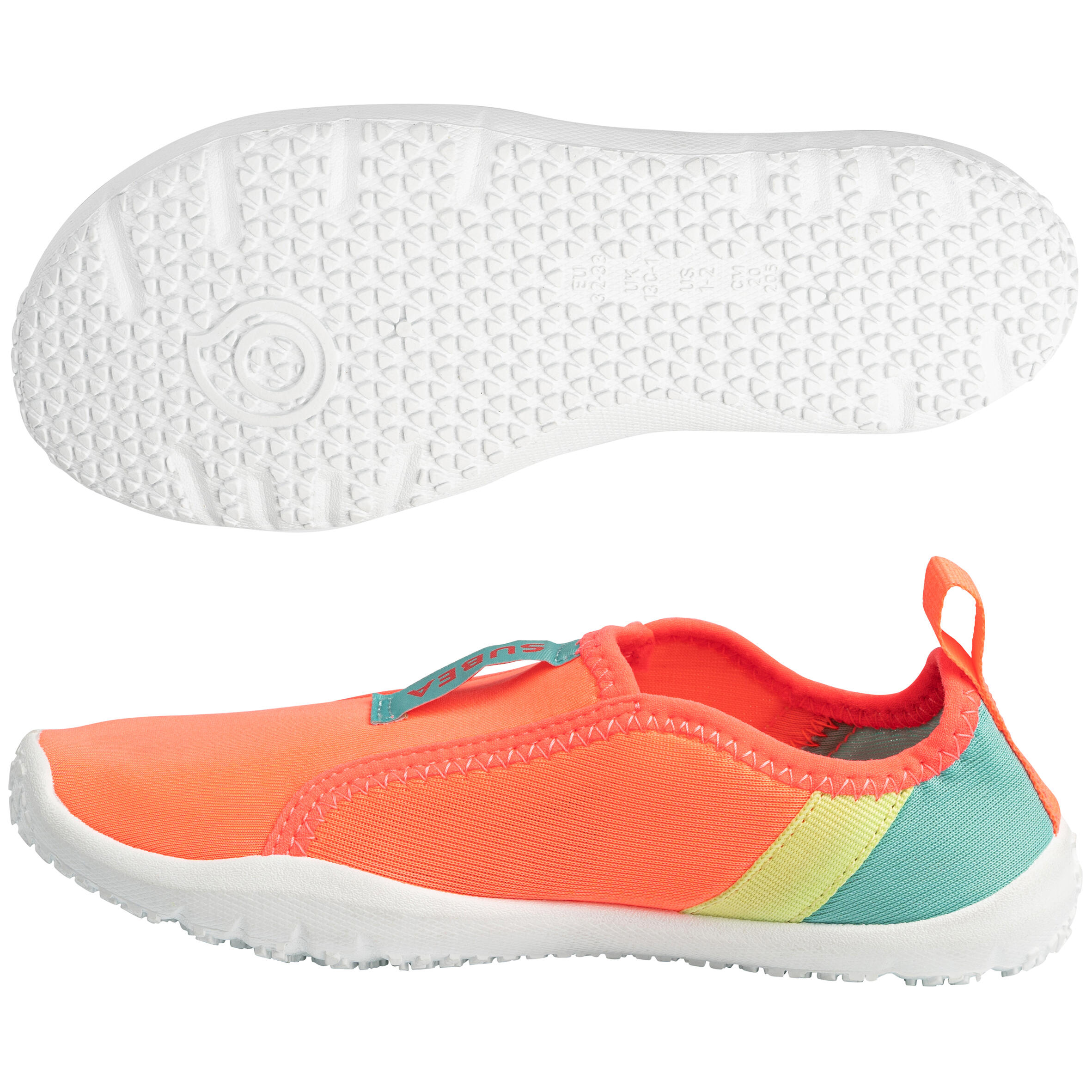 Kids’ Snorkelling Water Shoes - SNK 120 Coral - SUBEA