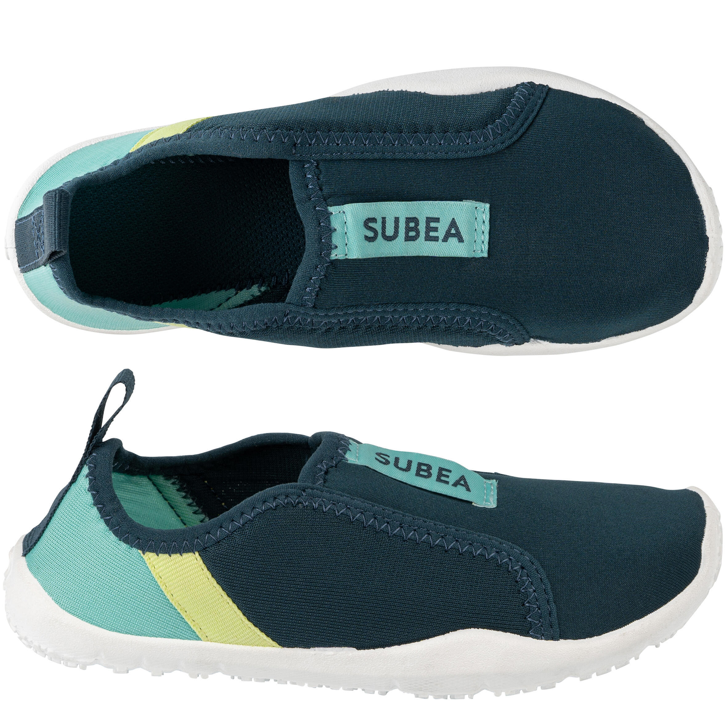 Elasticated Aquashoes for Kids - Aquashoes 120 - Lagoon blue 2/11