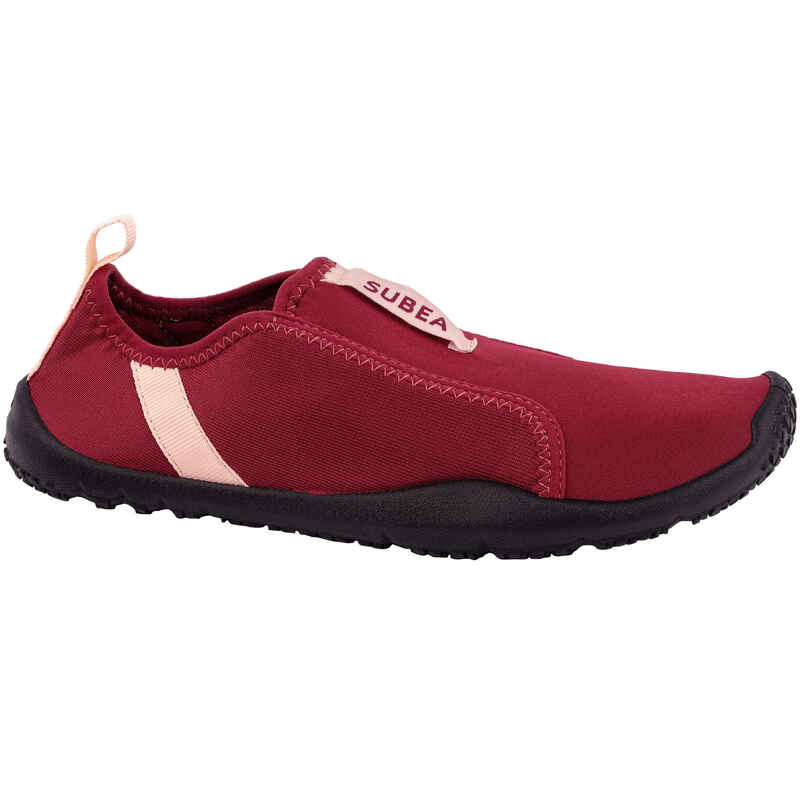 Adult Elasticated Water Shoes Aquashoes 120 - Red - Decathlon