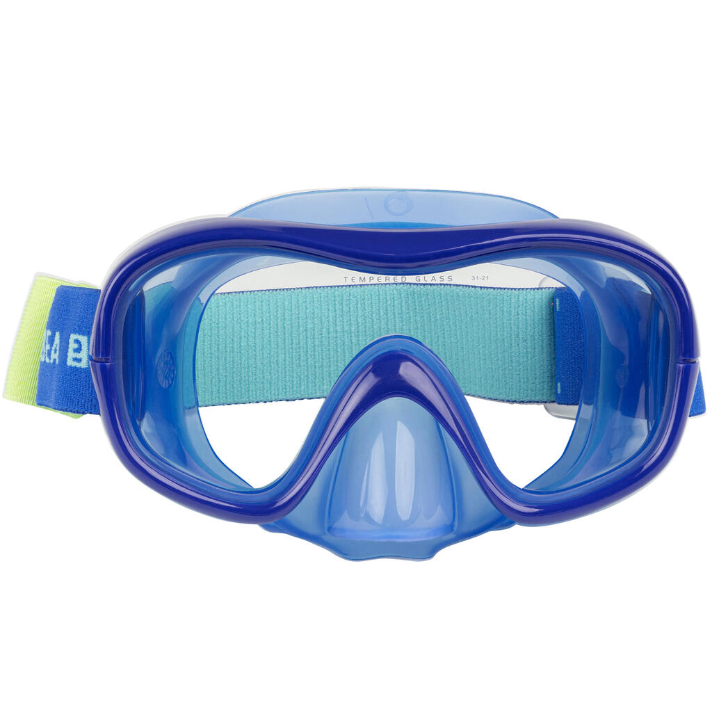 Diving mask 100 comfort pastel mint
