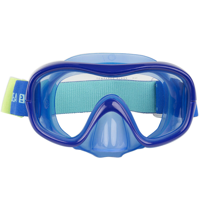 Mască snorkeling 100 Confort Albastru