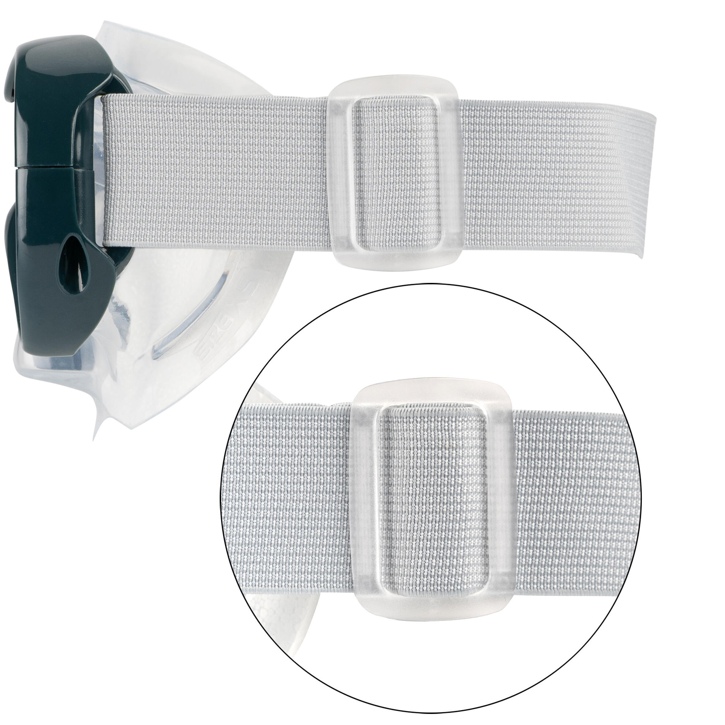 Masque de plongée pour enfant - SNK 500 gris 3/4