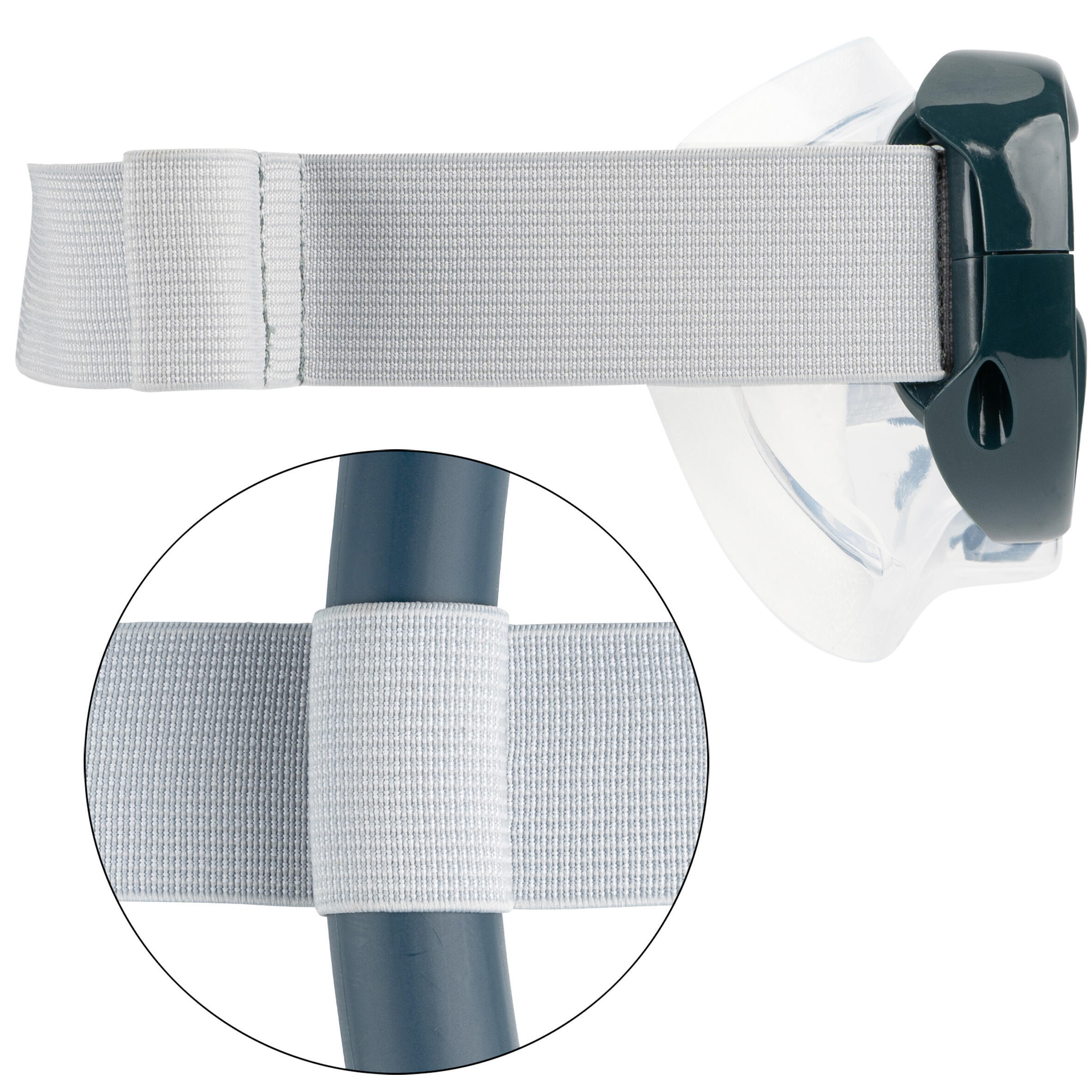 Masque de plongée pour enfant - SNK 500 gris 2/4
