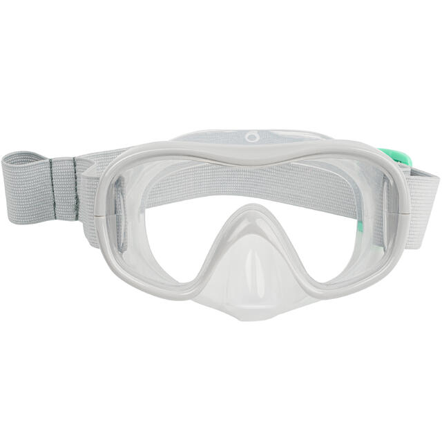 Snorkelset voor kinderen met duikbril en snorkel 100 grijs