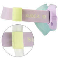 Gafas Snorkel Niños 
 Subea 520 Malva Menta Pastel