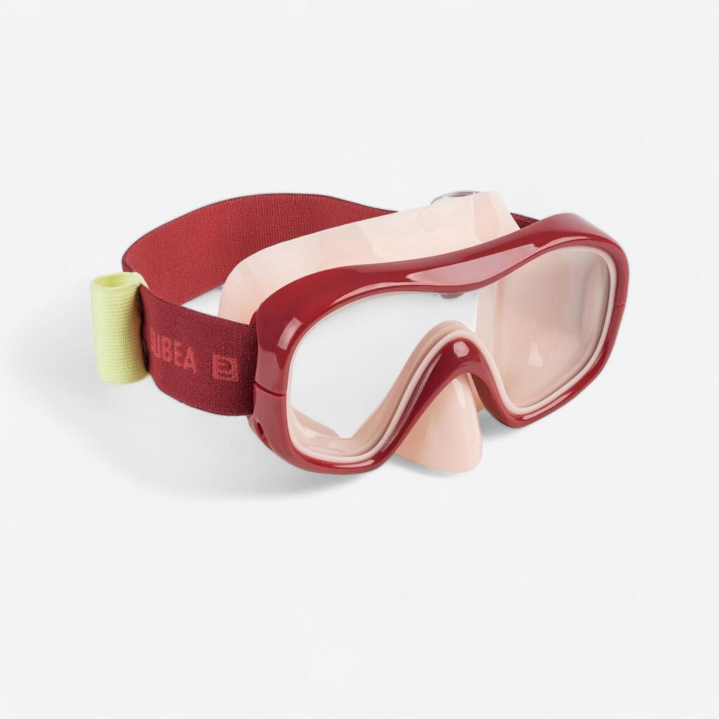 Diving mask 100 comfort burgundy