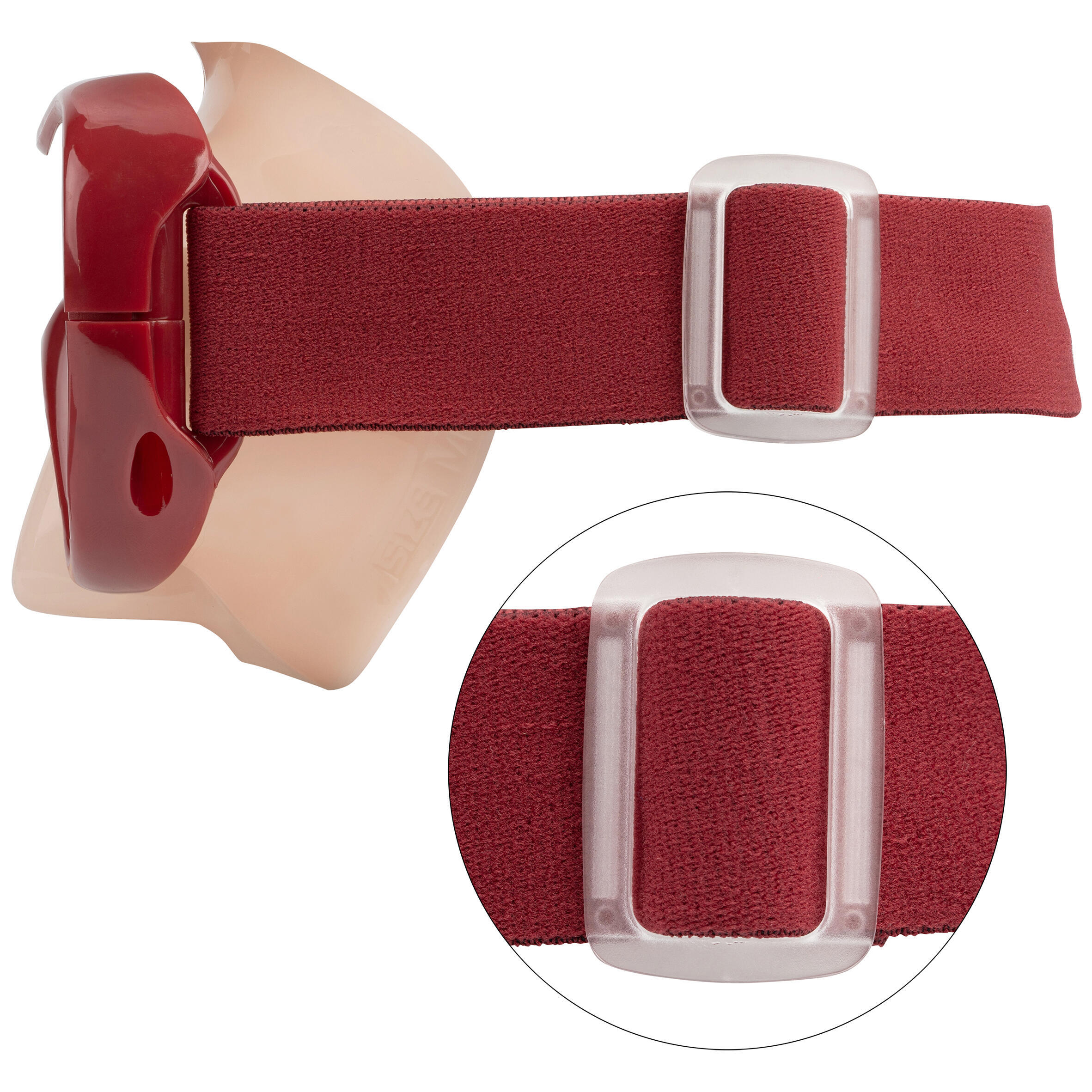 Diving mask 100 comfort burgundy 3/6