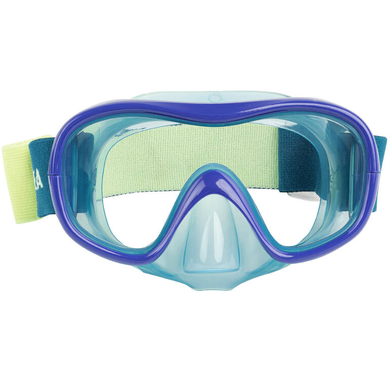 Kids diving mask - 100 comfort blue
