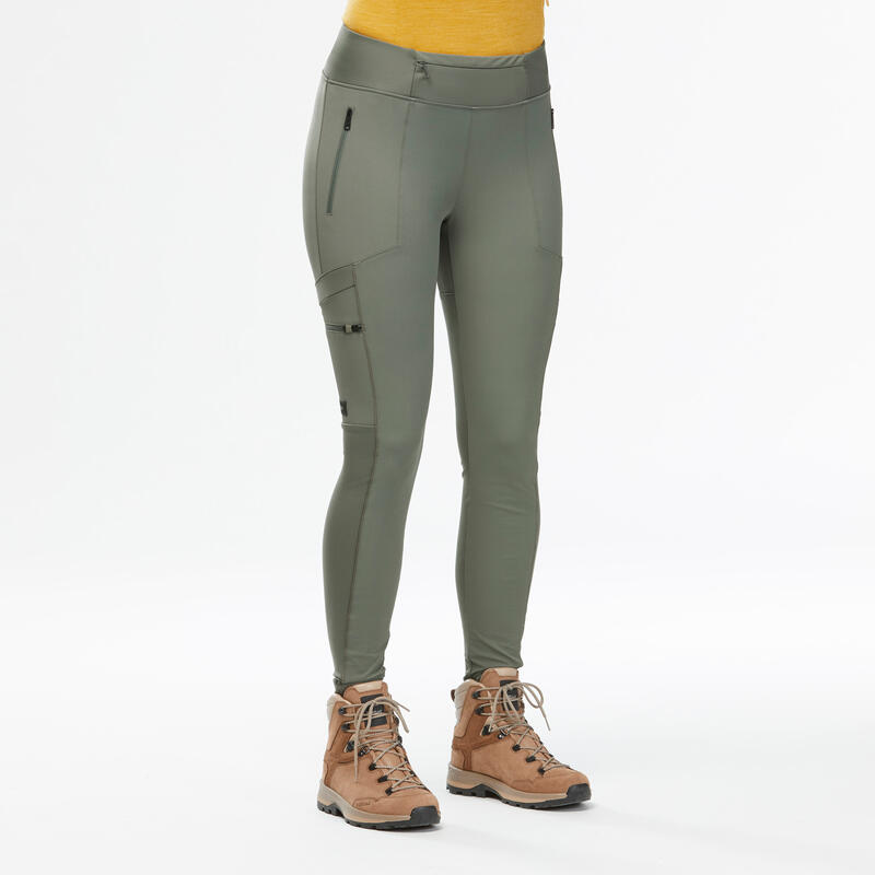 Leggings Damen Backpacking - Travel 500 hellbraun 