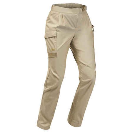 Pantalón trekking desierto anti-UV DESERT 900 beige Mujer 