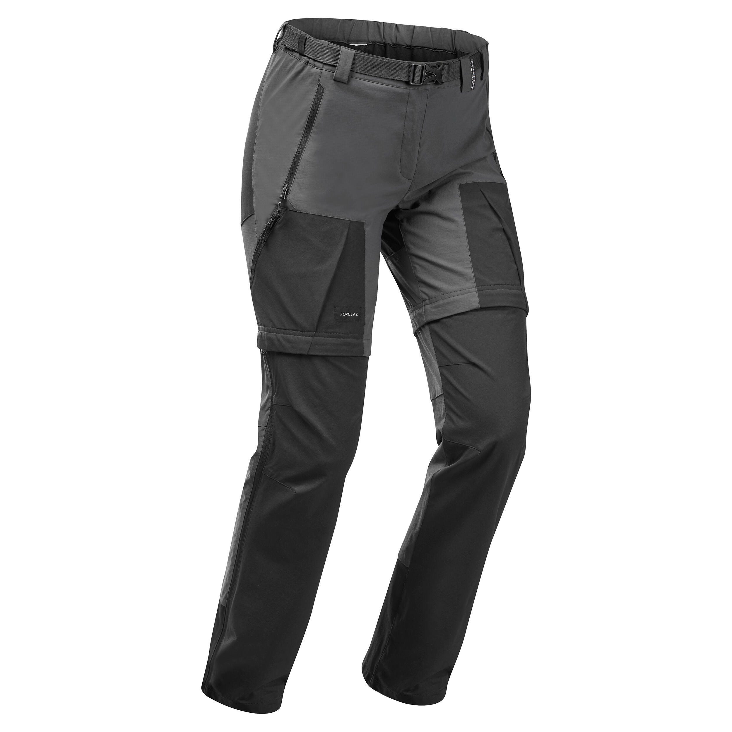 Women's Mountain Trekking 2-in-1 Zip-Off Trousers MT500 - black 2/13