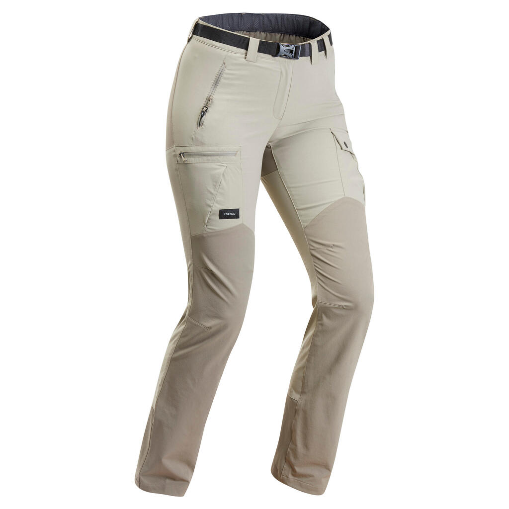 Bež ženske pantalone za treking MT500 V2 