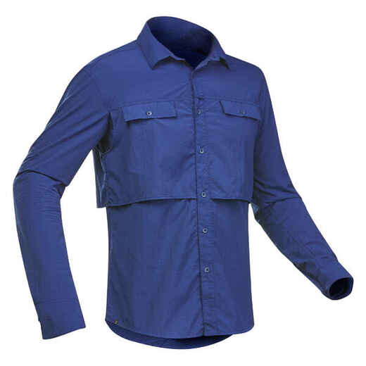 
      Men’s Long Sleeve Desert Trekking Shirt UV resistant  - DESERT 900 blue
  