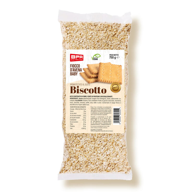 Fiocchi d'avena baby BPR Nutrition gusto biscotto 750g BPR NUTRITION