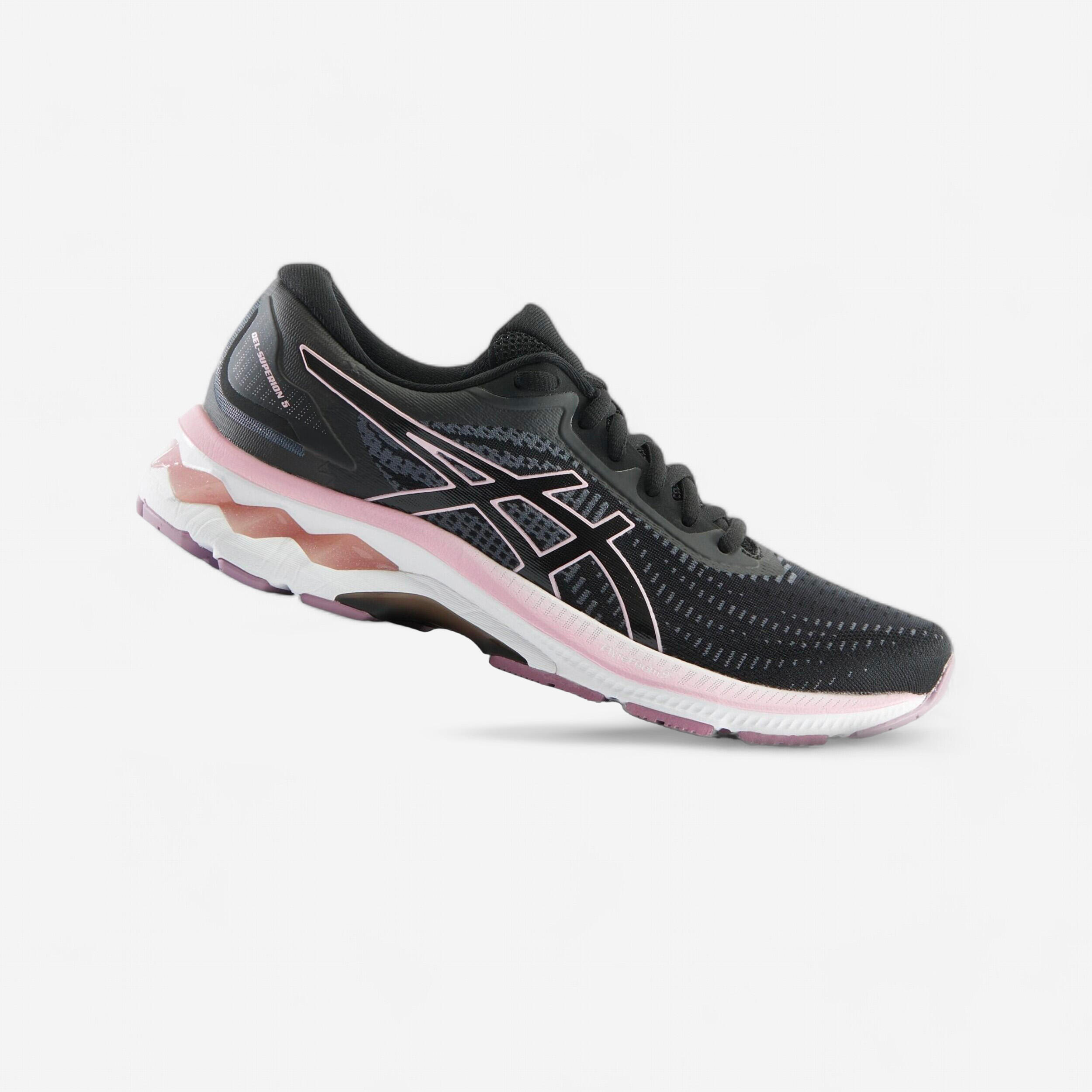 Scarpe running donna Asics GEL SUPERION 5 nero-rosa ASICS | DECATHLON