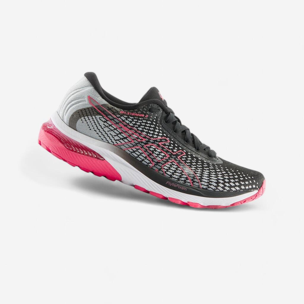 WOMEN'S RUNNING SHOES ASICS GEL STRATUS KNIT 2 - GREY PINK