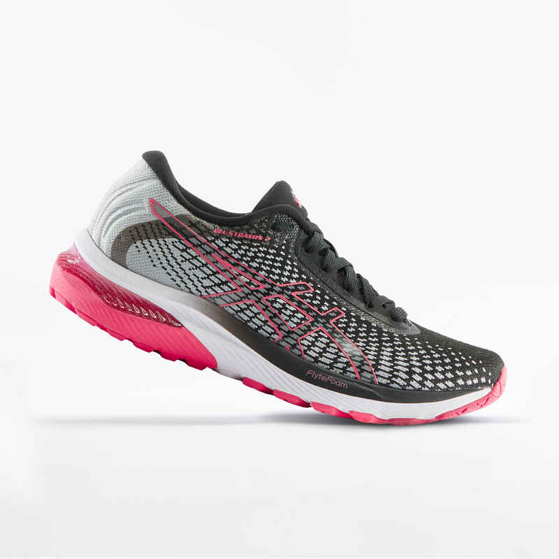Women's Running Shoes Asics Gel Stratus Knit 2 - grey pink - Decathlon