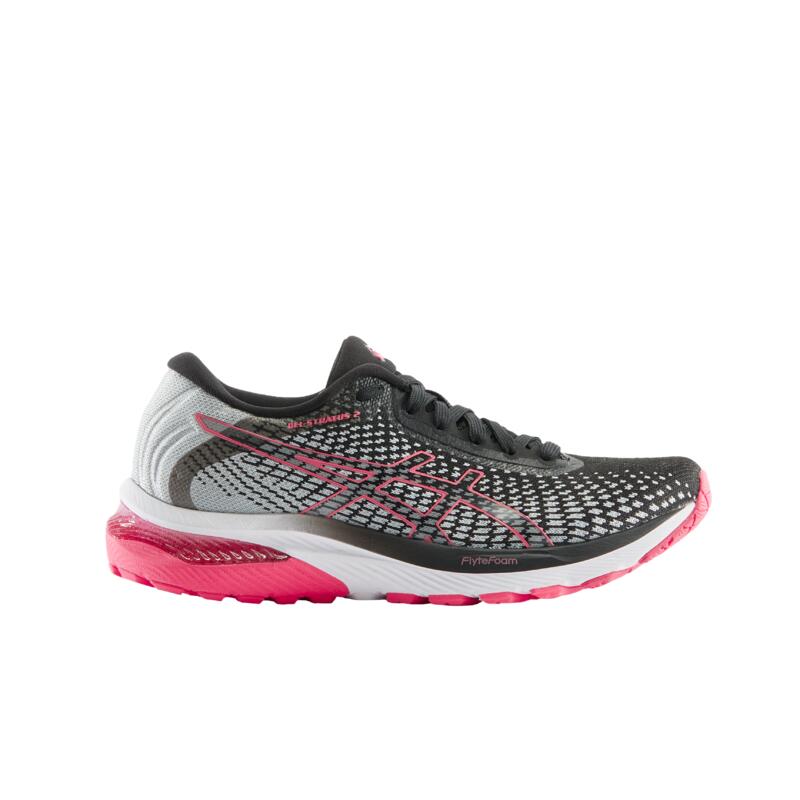 Zapatillas Running Asics Gel Stratus Knit 2 Mujer Gris Rosa