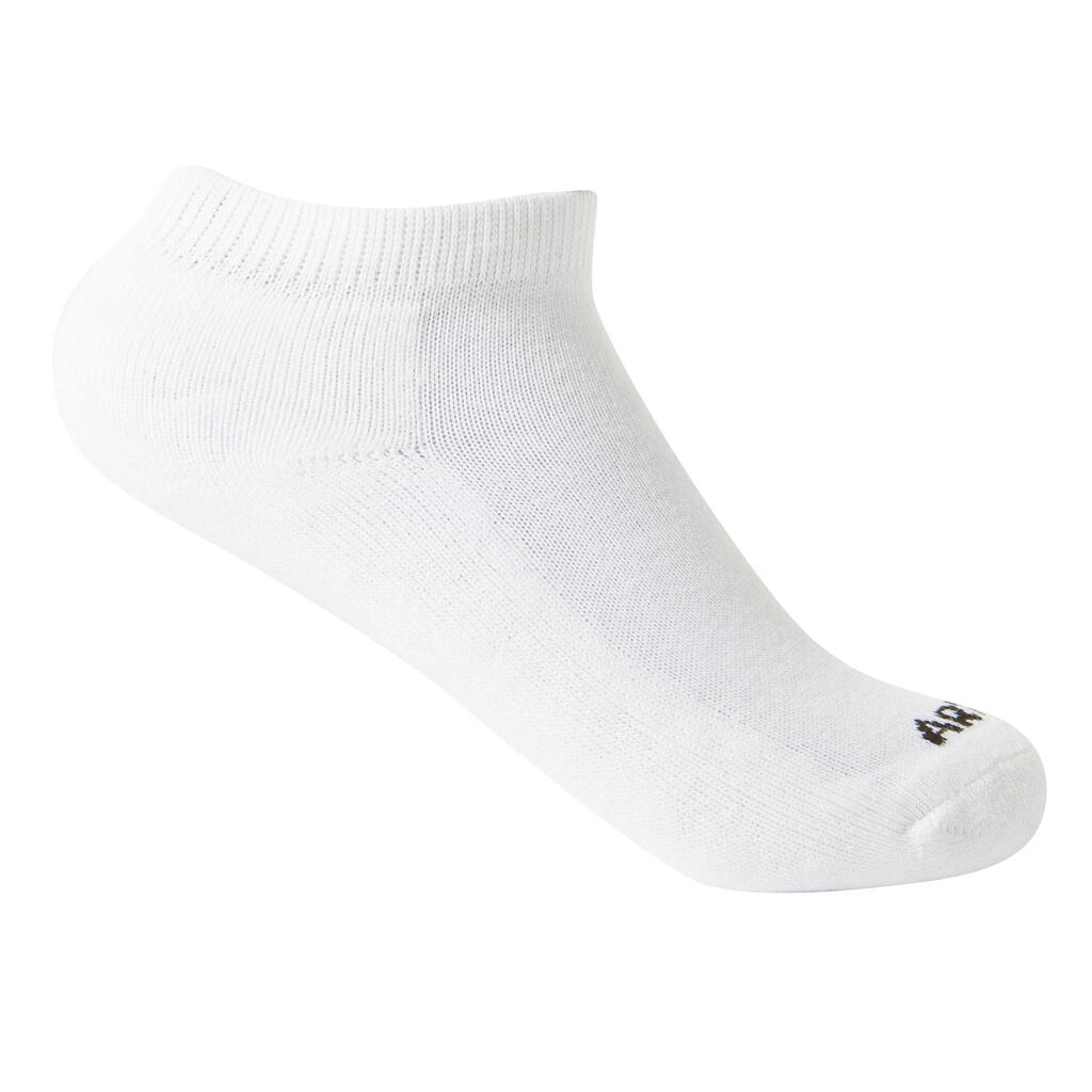 CHAUSSETTES DE SPORT MI-HAUTES JUNIOR RS 100 *3 BLANCHE