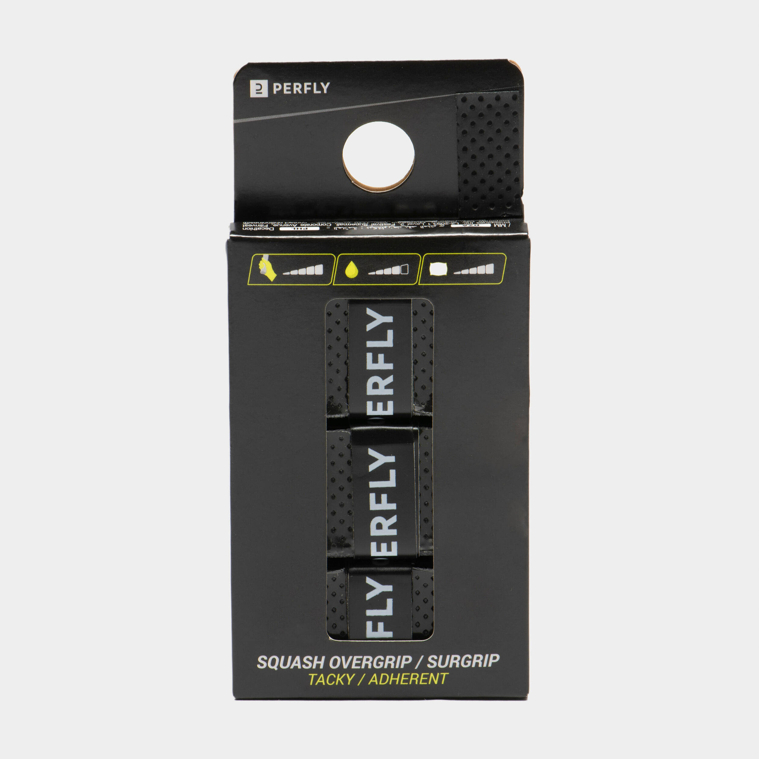 Squash Tacky Overgrip x3 Black -  2